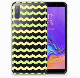 B2Ctelecom Samsung Galaxy A7 (2018) Bumper Hoesje Waves Yellow