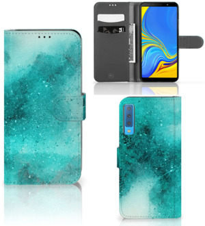 B2Ctelecom Samsung Galaxy A7 (2018) Cover Painting Blue