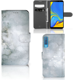 B2Ctelecom Samsung Galaxy A7 (2018) Cover Painting Grey