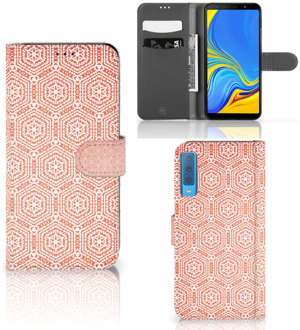 B2Ctelecom Samsung Galaxy A7 (2018) Cover Pattern Orange