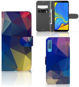 B2Ctelecom Samsung Galaxy A7 (2018) Cover Polygon Dark