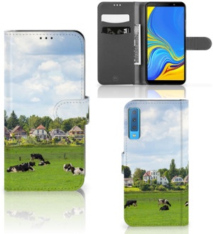 B2Ctelecom Samsung Galaxy A7 (2018) Flip Cover Koeien