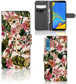 B2Ctelecom Samsung Galaxy A7 (2018) Flip Hoesje Flowers