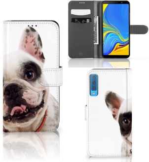 B2Ctelecom Samsung Galaxy A7 (2018) Flip Hoesje Franse Bulldog