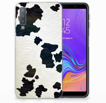 B2Ctelecom Samsung Galaxy A7 (2018) Siliconen Back Cover Design Koeienvlekken