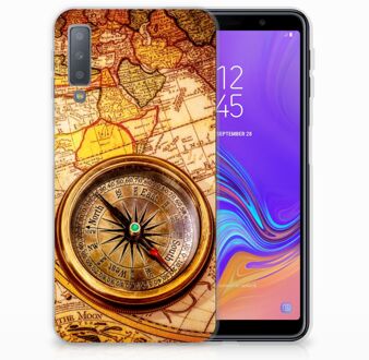 B2Ctelecom Samsung Galaxy A7 (2018) Siliconen Back Cover Design Kompas