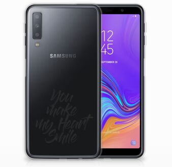 B2Ctelecom Samsung Galaxy A7 (2018) Siliconen Backcase Design Heart Smile