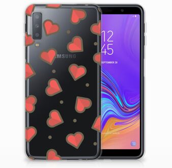 B2Ctelecom Samsung Galaxy A7 (2018) Siliconen Backcase Design Hearts