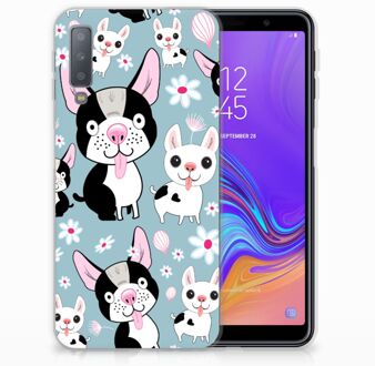 B2Ctelecom Samsung Galaxy A7 (2018) Siliconen Backcase Design Hondjes