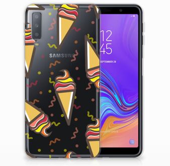 B2Ctelecom Samsung Galaxy A7 (2018) Siliconen Backcase Design Icecream