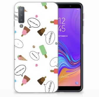 B2Ctelecom Samsung Galaxy A7 (2018) Siliconen Backcase Design IJsjes