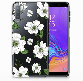 B2Ctelecom Samsung Galaxy A7 (2018) Siliconen Hoesje Design Dogwood Flowers