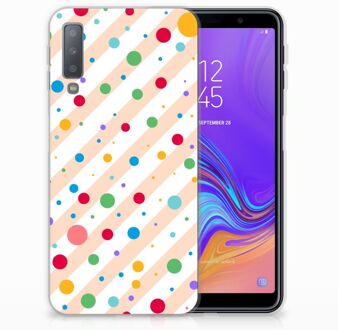 B2Ctelecom Samsung Galaxy A7 (2018) Siliconen Hoesje Design Dots