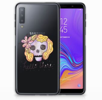 B2Ctelecom Samsung Galaxy A7 (2018) TPU Hoesje Boho Skull