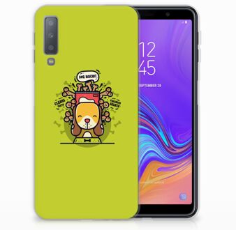 B2Ctelecom Samsung Galaxy A7 (2018) TPU Hoesje Design Doggy Biscuit