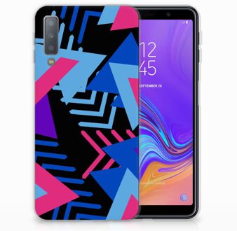 B2Ctelecom Samsung Galaxy A7 (2018) TPU Hoesje Design Funky Triangle