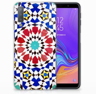 B2Ctelecom Samsung Galaxy A7 (2018) TPU Hoesje Design Mozaïek