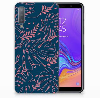 B2Ctelecom Samsung Galaxy A7 (2018) TPU Hoesje Design Palm Leaves