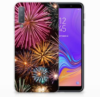 B2Ctelecom Samsung Galaxy A7 (2018) TPU Hoesje Design Vuurwerk