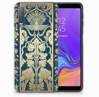 B2Ctelecom Samsung Galaxy A7 (2018) TPU Hoesje Golden Flowers