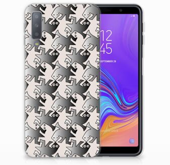 B2Ctelecom Samsung Galaxy A7 (2018) TPU Hoesje Salamander Grey