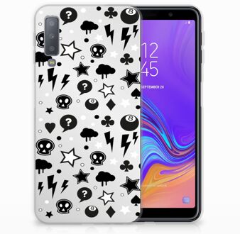 B2Ctelecom Samsung Galaxy A7 (2018) TPU Hoesje Silver Punk