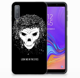 B2Ctelecom Samsung Galaxy A7 (2018) TPU Hoesje Skull Hair