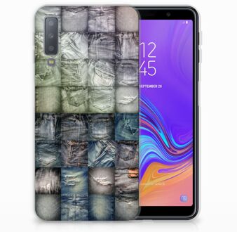 B2Ctelecom Samsung Galaxy A7 (2018) TPU Hoesje Spijkerbroeken