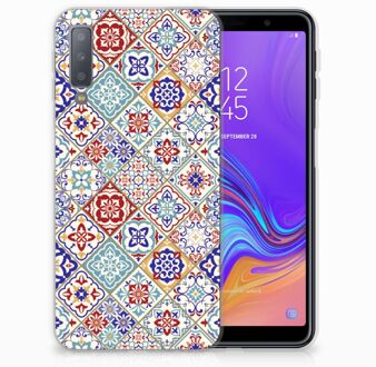 B2Ctelecom Samsung Galaxy A7 (2018) TPU Hoesje Tiles Color