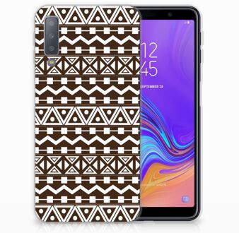 B2Ctelecom Samsung Galaxy A7 (2018) TPU Siliconen Hoesje Aztec Brown