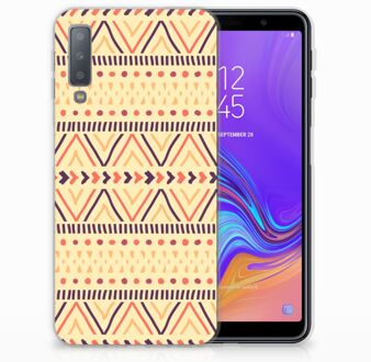 B2Ctelecom Samsung Galaxy A7 (2018) TPU Siliconen Hoesje Aztec Yellow