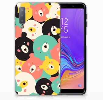 B2Ctelecom Samsung Galaxy A7 (2018) TPU Siliconen Hoesje Bears