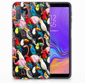 B2Ctelecom Samsung Galaxy A7 (2018) TPU Siliconen Hoesje Birds