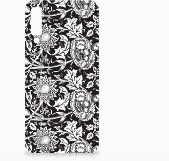 B2Ctelecom Samsung Galaxy A7 (2018) TPU Siliconen Hoesje Black Flowers