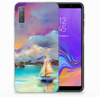 B2Ctelecom Samsung Galaxy A7 (2018) TPU Siliconen Hoesje Boat