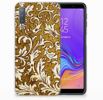 B2Ctelecom Samsung Galaxy A7 (2018) TPU Siliconen Hoesje Design Barok Goud