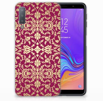 B2Ctelecom Samsung Galaxy A7 (2018) TPU Siliconen Hoesje Design Barok Pink