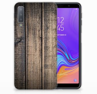 B2Ctelecom Samsung Galaxy A7 (2018) TPU-siliconen Hoesje Design Steigerhout