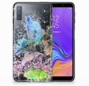 B2Ctelecom Samsung Galaxy A7 (2018) TPU-siliconen Hoesje Design Vogel