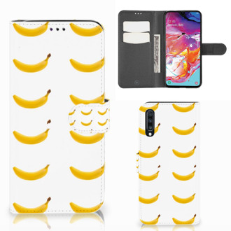 B2Ctelecom Samsung Galaxy A70 Book Cover Banana