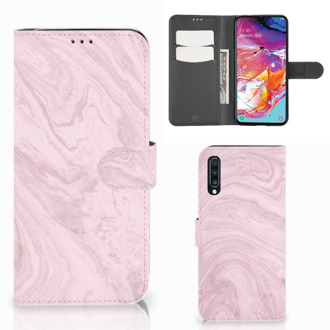 B2Ctelecom Samsung Galaxy A70 Bookcase Marble Roze