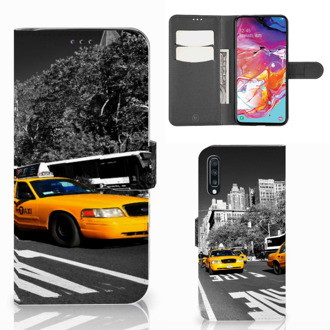 B2Ctelecom Samsung Galaxy A70 Flip Cover New York Taxi