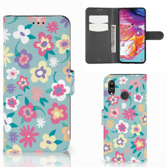 B2Ctelecom Samsung Galaxy A70 Hoesje Flower Power