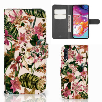 B2Ctelecom Samsung Galaxy A70 Hoesje Flowers