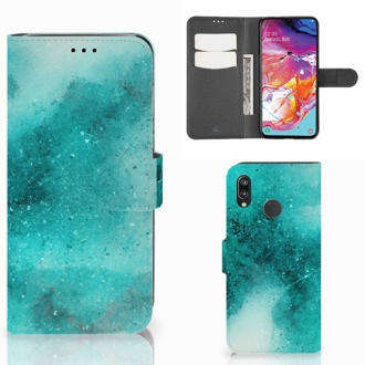 B2Ctelecom Samsung Galaxy A70 Hoesje Painting Blue