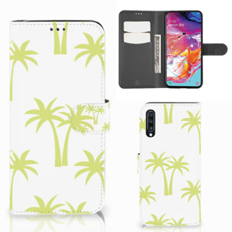 B2Ctelecom Samsung Galaxy A70 Hoesje Palmtrees