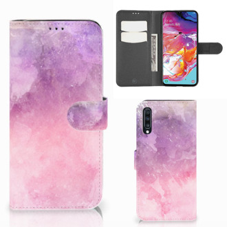 B2Ctelecom Samsung Galaxy A70 Hoesje Pink Purple Paint