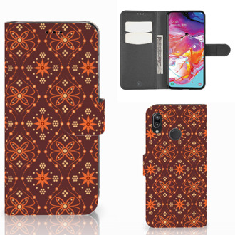 B2Ctelecom Samsung Galaxy A70 Telefoon Hoesje Batik Brown