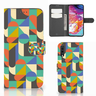 B2Ctelecom Samsung Galaxy A70 Telefoon Hoesje Funky Retro