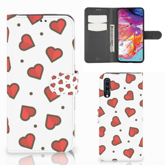 B2Ctelecom Samsung Galaxy A70 Telefoon Hoesje Hearts